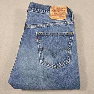 Levi's 505 Regular Fit Men's Jeans Size 36x32 Straight Leg Distressed Blue Denim